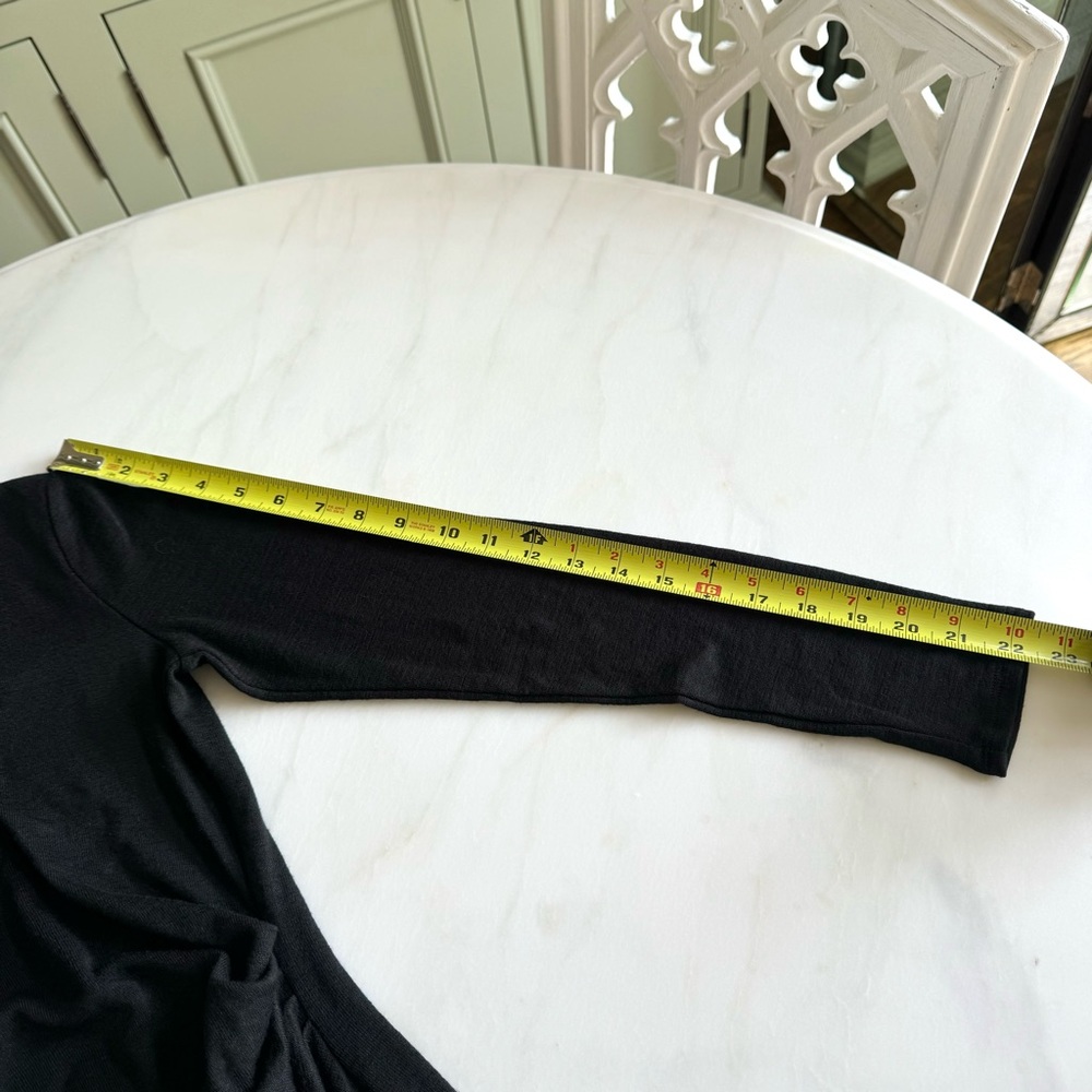 Classic Black Long-Sleeve Midi Dress - Picture 12 of 12